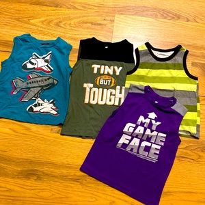 4pcs sleeve less tops for boys 4-5T